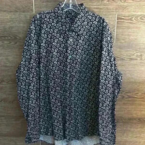 Alan Flusser Paisley Pattern Men's Shirt EUC